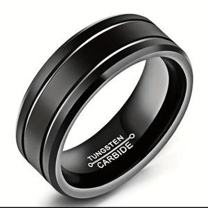 Simple Black Stainless Steel Ring Domineer Male Ring